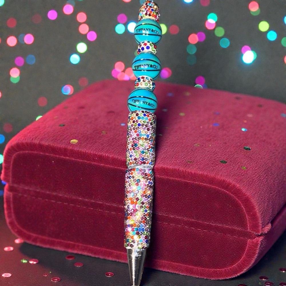 Multicolor Rhinestone Beaded Pen - Picture 5 of 7